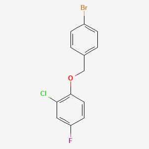 molecular formula C13H9BrClFO B7858357 4-Bromobenzyl-(2-chloro-4-fluorophenyl)ether 