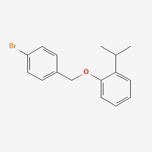 molecular formula C16H17BrO B7858378 4-Bromobenzyl-(2-iso-propylphenyl)ether 