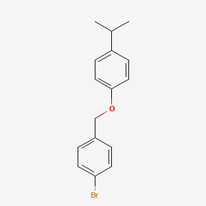 molecular formula C16H17BrO B7858385 4-Bromobenzyl-(4-iso-propylphenyl)ether 