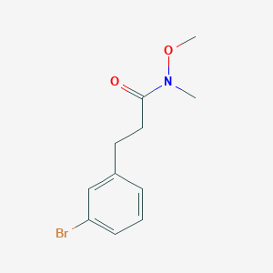 molecular formula C11H14BrNO2 B7858398 3-(3-bromophenyl)-N-methoxy-N-methylpropanamide 