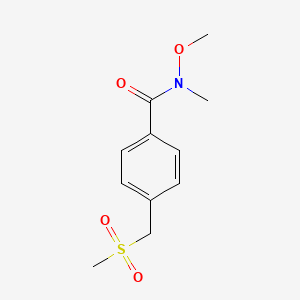 N-methoxy-N-methyl-4-(methylsulfonylmethyl)benzamide