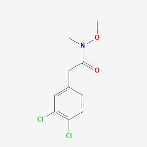 molecular formula C10H11Cl2NO2 B7858410 2-(3,4-Dichlorophenyl)-N-methoxy-N-methylacetamide 