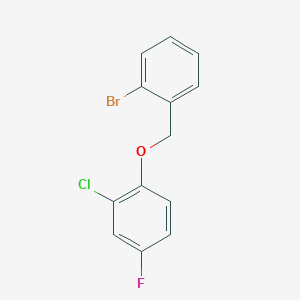 molecular formula C13H9BrClFO B7858437 2-Bromobenzyl-(2-chloro-4-fluorophenyl)ether 