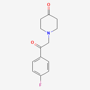 molecular formula C13H14FNO2 B7858555 4-Piperidinone, 1-[2-(4-fluorophenyl)-2-oxoethyl]- 