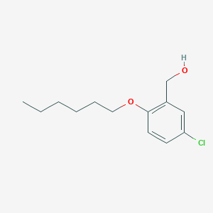 molecular formula C13H19ClO2 B7858563 (5-Chloro-2-(hexyloxy)phenyl)methanol 