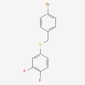 1-Bromo-4-[(3,4-difluorophenyl)sulfanylmethyl]benzene