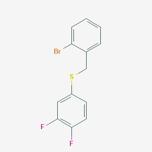1-Bromo-2-[(3,4-difluorophenyl)sulfanylmethyl]benzene