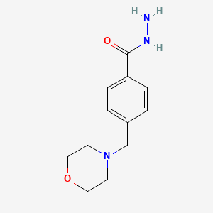 molecular formula C12H17N3O2 B7858599 Benzoic acid, 4-(4-morpholinylmethyl)-, hydrazide CAS No. 62642-63-1