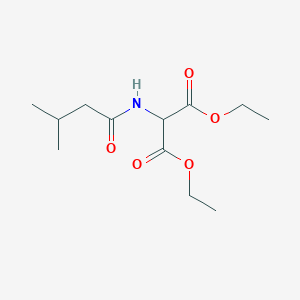 molecular formula C12H21NO5 B7858607 1,3-Diethyl 2-(3-methylbutanamido)propanedioate 