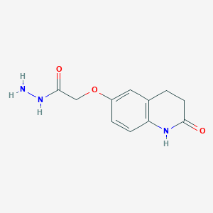 molecular formula C11H13N3O3 B7858623 2-(2-Oxo-1,2,3,4-tetrahydroquinolin-6-yloxy)acetohydrazide 