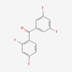 molecular formula C13H6F4O B7858650 2,3',4,5'-四氟苯甲酮 