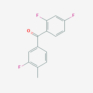 molecular formula C14H9F3O B7858651 4-Methyl-2',3,4'-trifluorobenzophenone 