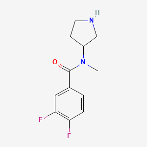 molecular formula C12H14F2N2O B7858680 3,4-Difluoro-N-methyl-N-(pyrrolidin-3-yl)benzamide 