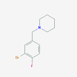 molecular formula C12H15BrFN B7858686 1-(3-Bromo-4-fluorobenzyl)piperidine 
