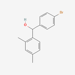 molecular formula C15H15BrO B7858700 (4-Bromophenyl)(2,4-dimethylphenyl)methanol 