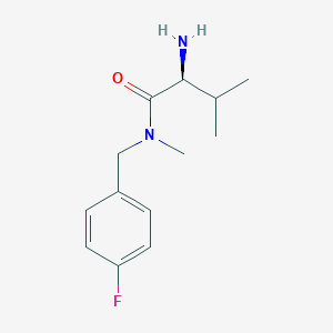 molecular formula C13H19FN2O B7858710 (S)-2-Amino-N-(4-fluoro-benzyl)-3,N-dimethyl-butyramide 