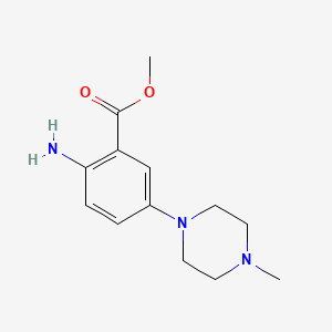 molecular formula C13H19N3O2 B7858716 Methyl 2-amino-5-(4-methylpiperazin-1-yl)benzoate 