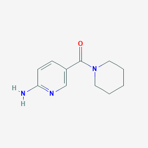 molecular formula C11H15N3O B7858751 (6-Aminopyridin-3-yl)(piperidin-1-yl)methanone 
