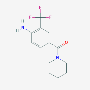 molecular formula C13H15F3N2O B7858756 Piperidino[3-(trifluoromethyl)-4-aminophenyl] ketone 