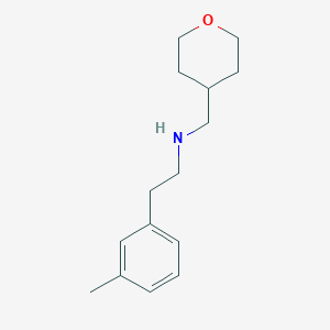 molecular formula C15H23NO B7858775 N-((Tetrahydro-2H-pyran-4-yl)methyl)-2-(m-tolyl)ethanamine 