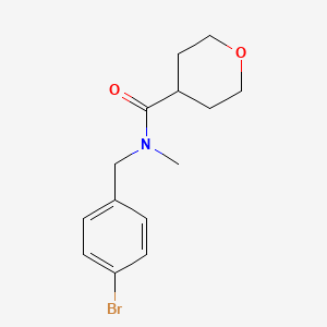 N-[(4-bromophenyl)methyl]-N-methyloxane-4-carboxamide