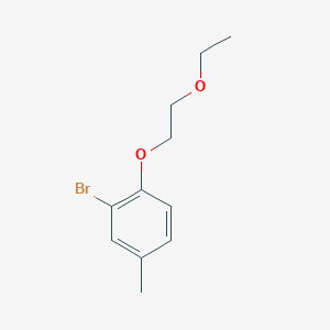 molecular formula C11H15BrO2 B7858832 2-Bromo-1-(2-ethoxyethoxy)-4-methylbenzene 