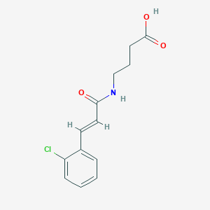 molecular formula C13H14ClNO3 B7858833 4-[[(E)-3-(2-chlorophenyl)prop-2-enoyl]amino]butanoic acid 