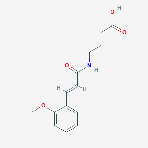 4-[[(E)-3-(2-methoxyphenyl)prop-2-enoyl]amino]butanoic acid