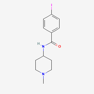molecular formula C13H17IN2O B7858859 4-iodo-N-(1-methylpiperidin-4-yl)benzamide 