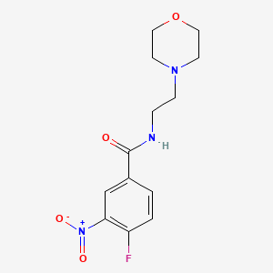 molecular formula C13H16FN3O4 B7858870 4-fluoro-N-[2-(4-morpholinyl)ethyl]-3-nitrobenzamide 