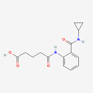 molecular formula C15H18N2O4 B7858892 5-[2-(Cyclopropylcarbamoyl)anilino]-5-oxopentanoic acid 