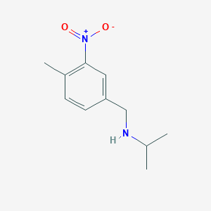 molecular formula C11H16N2O2 B7858900 [(4-Methyl-3-nitrophenyl)methyl](propan-2-yl)amine 