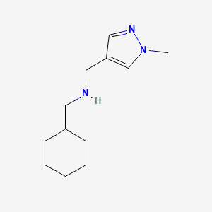 molecular formula C12H21N3 B7858919 1-Cyclohexyl-N-((1-methyl-1H-pyrazol-4-yl)methyl)methanamine 
