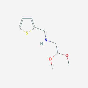 molecular formula C9H15NO2S B7858923 2,2-二甲氧基-N-(噻吩-2-基甲基)乙胺 