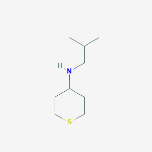 molecular formula C9H19NS B7858951 N-(2-methylpropyl)thian-4-amine 