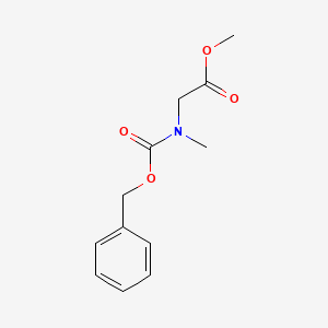 molecular formula C12H15NO4 B7859012 Methyl 2-([(benzyloxy)carbonyl](methyl)amino)acetate CAS No. 100391-80-8