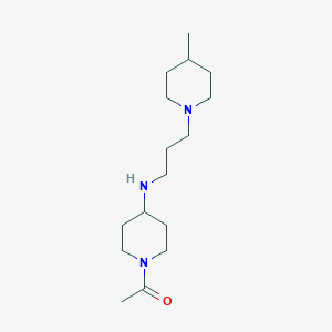 molecular formula C16H31N3O B7859026 1-[4-[3-(4-Methylpiperidin-1-yl)propylamino]piperidin-1-yl]ethanone 