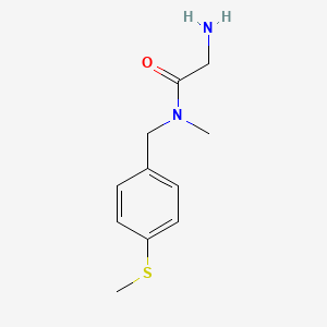 molecular formula C11H16N2OS B7859087 2-Amino-N-methyl-N-(4-methylsulfanyl-benzyl)-acetamide 