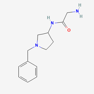 molecular formula C13H19N3O B7859088 2-Amino-N-(1-benzylpyrrolidin-3-yl)acetamide 