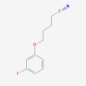 molecular formula C11H12FNO B7859091 5-(3-Fluorophenoxy)pentanenitrile 