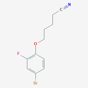 molecular formula C11H11BrFNO B7859130 5-(4-Bromo-2-fluoro-phenoxy)pentanenitrile 