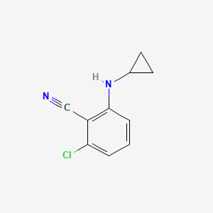molecular formula C10H9ClN2 B7859146 2-Chloro-6-(cyclopropylamino)benzonitrile 