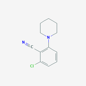 molecular formula C12H13ClN2 B7859151 2-Chloro-6-piperidin-1-ylbenzonitrile 