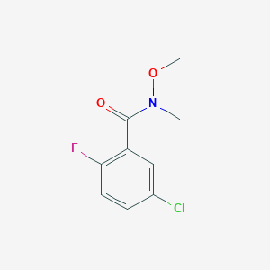 molecular formula C9H9ClFNO2 B7859159 5-chloro-2-fluoro-N-methoxy-N-methylbenzamide 