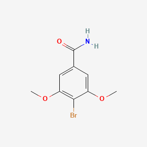 molecular formula C9H10BrNO3 B7859171 4-Bromo-3,5-dimethoxybenzamide 