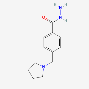 molecular formula C12H17N3O B7859227 4-(Pyrrolidin-1-ylmethyl)benzohydrazide 
