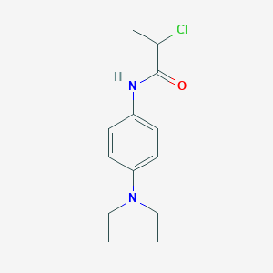 molecular formula C13H19ClN2O B7859239 2-chloro-N-[4-(diethylamino)phenyl]propanamide 