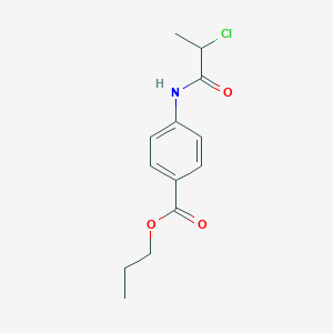 molecular formula C13H16ClNO3 B7859254 Propyl 4-(2-chloropropanoylamino)benzoate 
