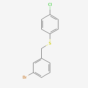 molecular formula C13H10BrClS B7859277 1-Bromo-3-[(4-chlorophenyl)sulfanylmethyl]benzene CAS No. 1443304-53-7