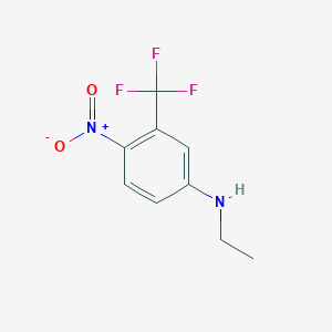 molecular formula C9H9F3N2O2 B7859290 N-ethyl-4-nitro-3-(trifluoromethyl)aniline 